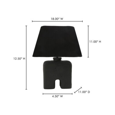 Yara Table Lamp Black DD-1052-02 DD 1052 02 70