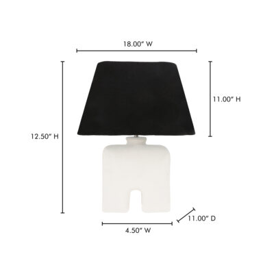 Yara Table Lamp White DD-1052-18 DD 1052 18 70