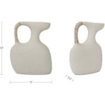 Vila 13In Sculptural Vessel Cream White 5 Vila 13In Sculptural Vessel Cream White DD-1057-05 DD 1057 05 Vila 70