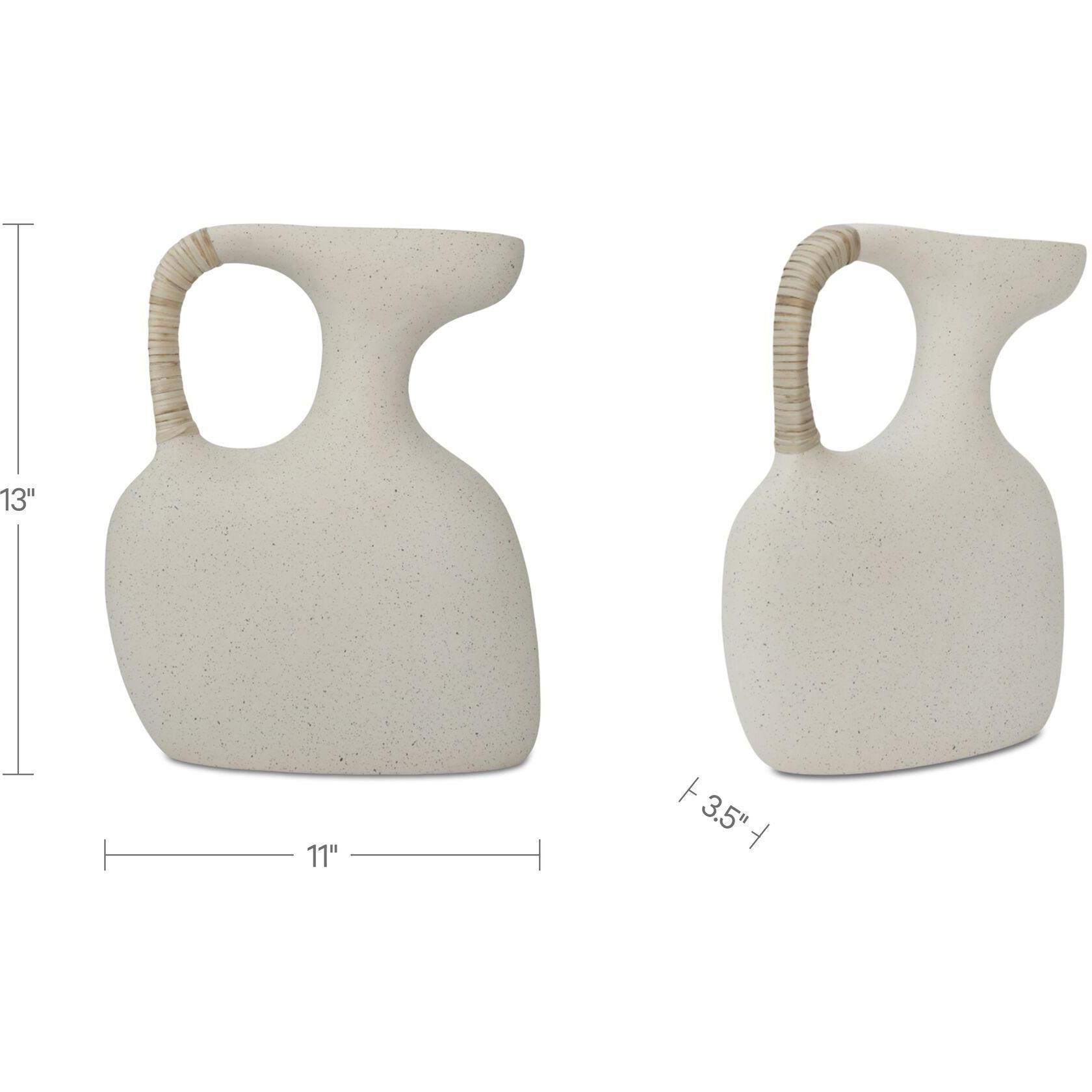 Vila 13In Sculptural Vessel Cream White 3 Vila 13In Sculptural Vessel Cream White - Image 3