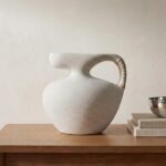 Vila 9.5In Sculptural Vessel Cream White 4 Vila 9.5In Sculptural Vessel Cream White DD-1058-05 DD 1058 05 10