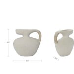 Vila 9.5In Sculptural Vessel Cream White 5 Vila 9.5In Sculptural Vessel Cream White DD-1058-05 DD 1058 05 70