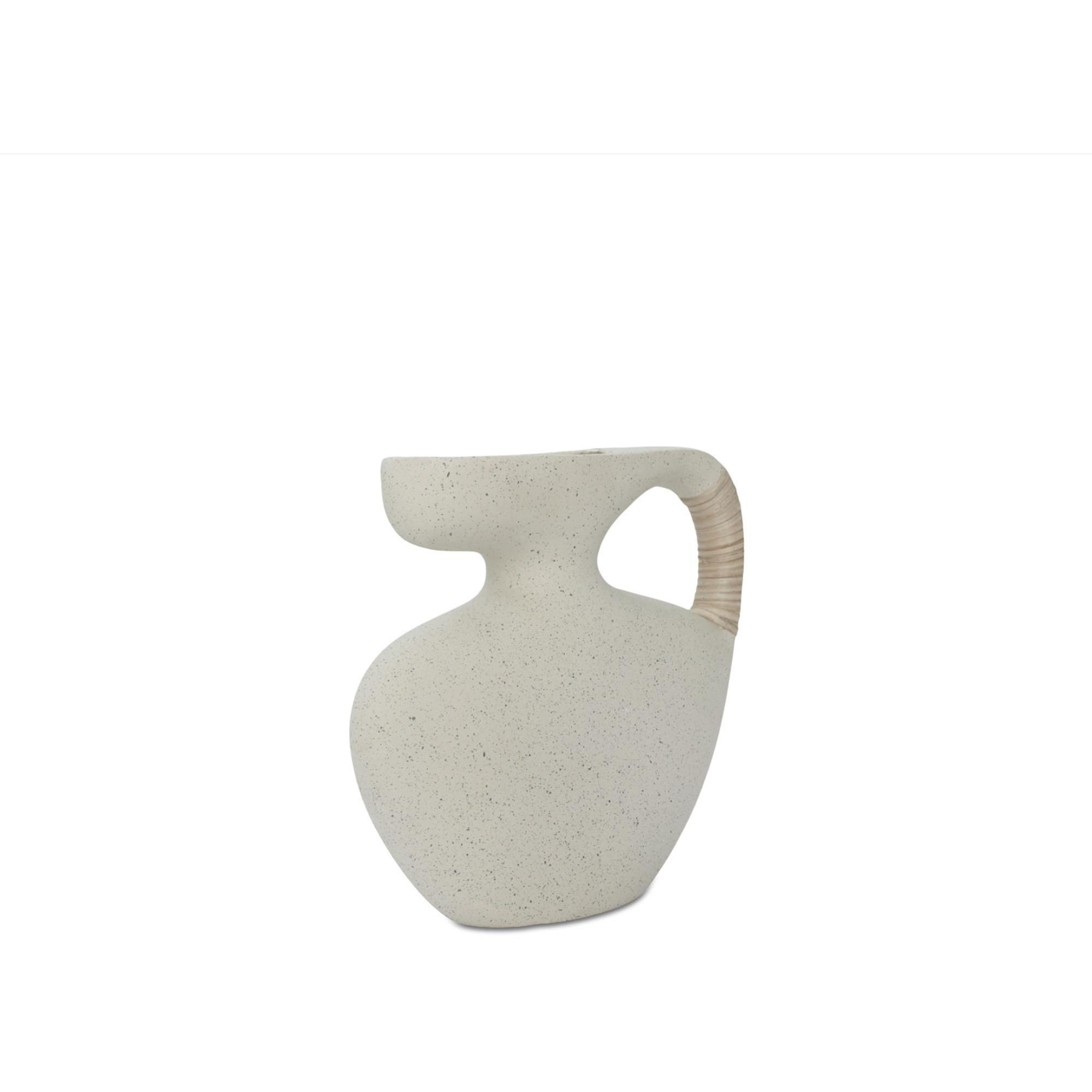 Vila 9.5In Sculptural Vessel Cream White 3 Vila 9.5In Sculptural Vessel Cream White - Image 3