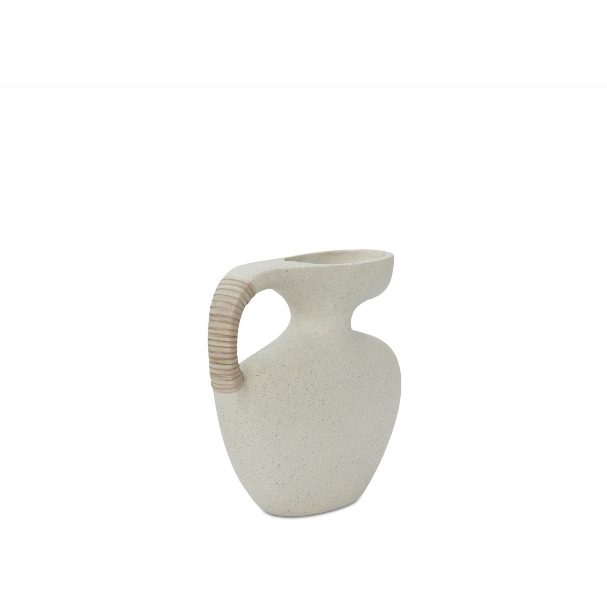Vila 9.5In Sculptural Vessel Cream White 2 Vila 9.5In Sculptural Vessel Cream White - Image 2