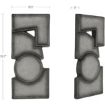 Teo Wall Sculpture Charcoal 5 Teo Wall Sculpture Charcoal DD-1062-07 DD 1062 07 70