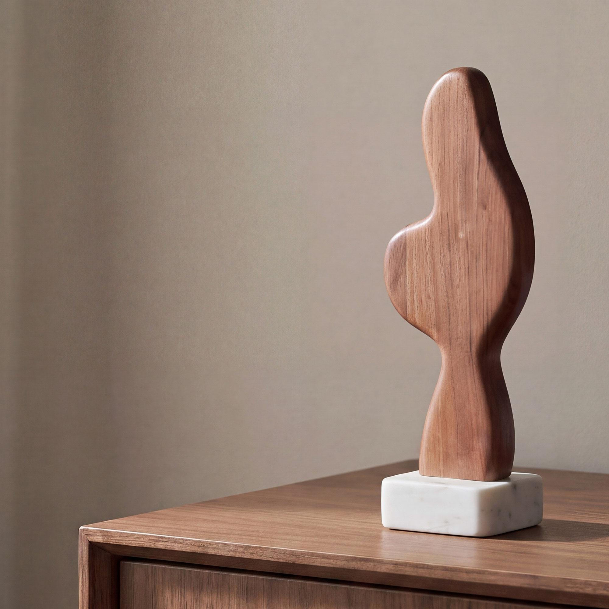 Eon Wood And Marble Sculpture 1 4 Eon Wood And Marble Sculpture 1 - Image 4