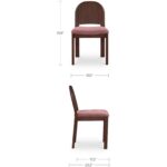 Emil Dining Chair Berry-Set of Two 5 Emil Dining Chair Berry-Set of Two EF-1004-38 EF 1004 38 70 dim