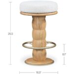 Nio Swivel Counter Stool White Mist 5 Nio Swivel Counter Stool White Mist EF-1008-18 EF 1008 18 70 dim