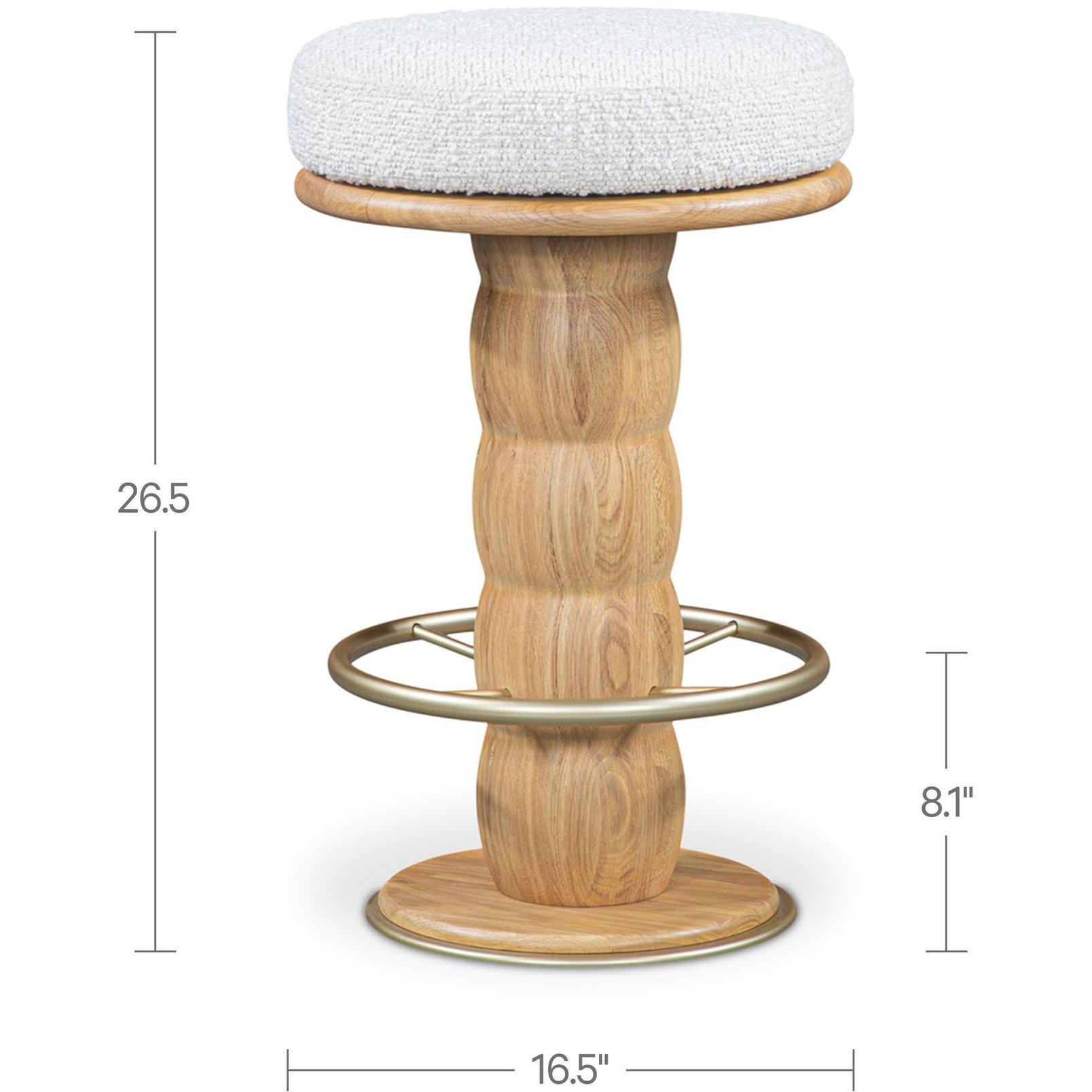Nio Swivel Counter Stool White Mist 3 Nio Swivel Counter Stool White Mist - Image 3