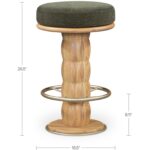 Nio Swivel Counter Stool Dark Green 5 Nio Swivel Counter Stool Dark Green EF-1008-27 EF 1008 27 70 dim