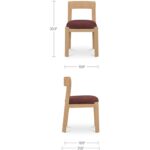 Oli Dining Chair Berry-Set of Two 5 Oli Dining Chair Berry-Set of Two EF-1009-38 EF 1009 38 70 dim