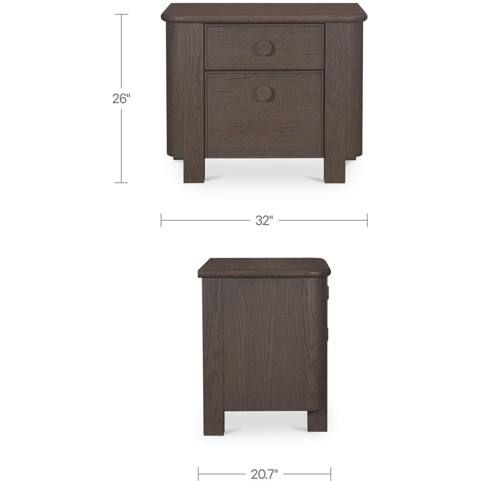 Loren Large Nightstand Dark Brown 3 Loren Large Nightstand Dark Brown - Image 3
