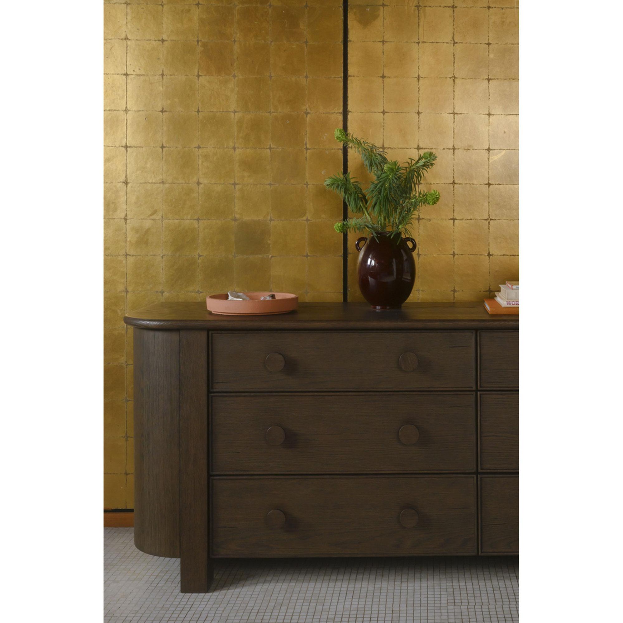 Loren 6 Drawer Dresser Dark Brown 4 Loren 6 Drawer Dresser Dark Brown - Image 4