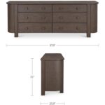 Loren 6 Drawer Dresser Dark Brown 13 Loren 6 Drawer Dresser Dark Brown EF-1018-20 EF 1018 20 70 dim