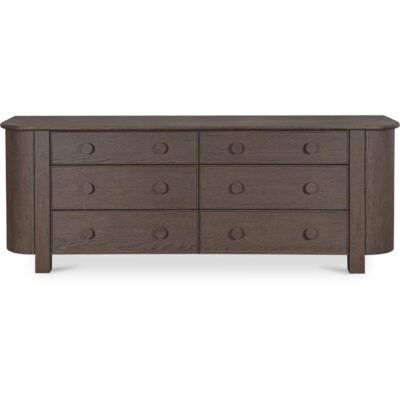 Loren 6 Drawer Dresser Dark Brown