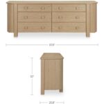 Loren 6 Drawer Dresser Natural 5 Loren 6 Drawer Dresser Natural EF-1018-24 EF 1018 24 70 dim