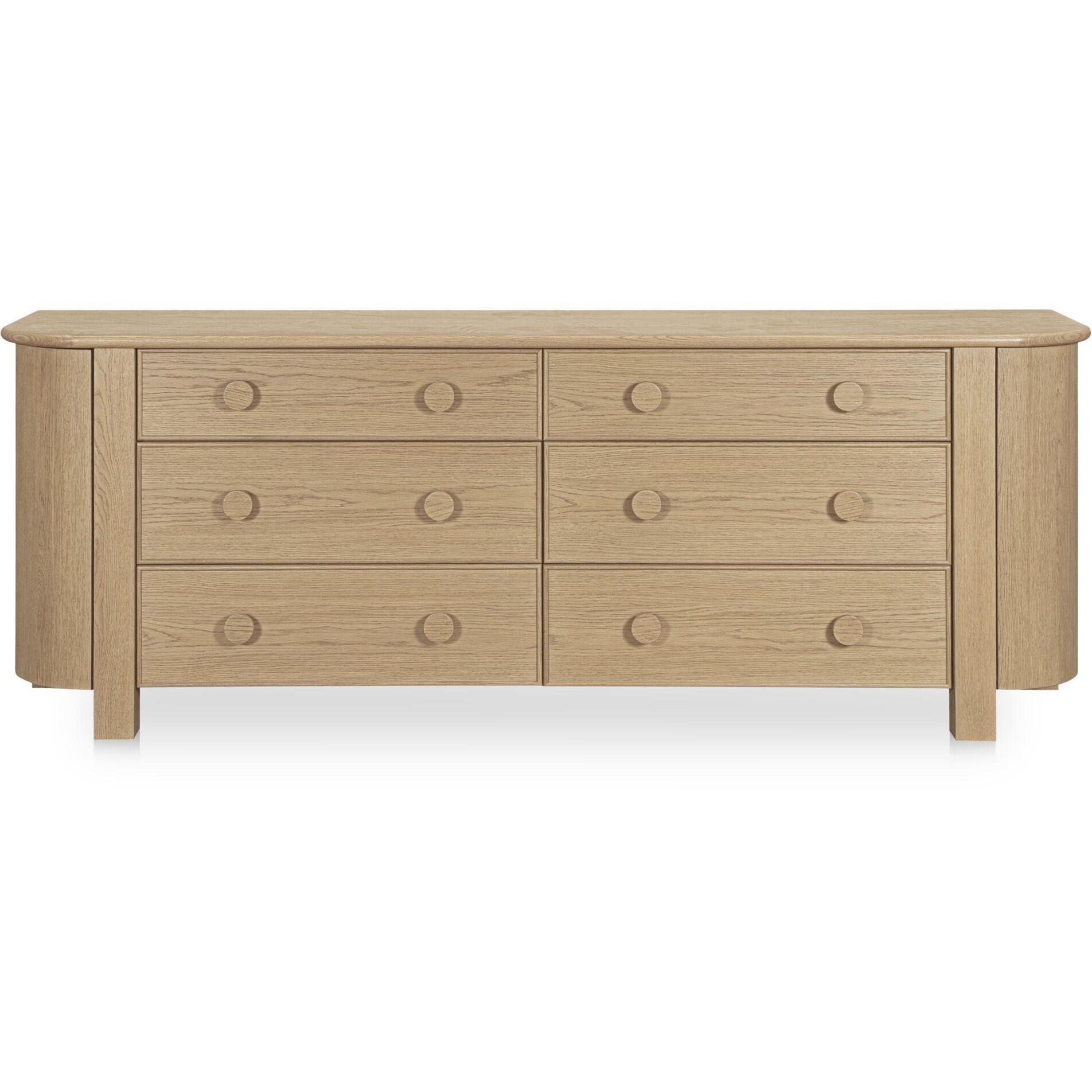 Loren 6 Drawer Dresser Natural 1 Loren 6 Drawer Dresser Natural