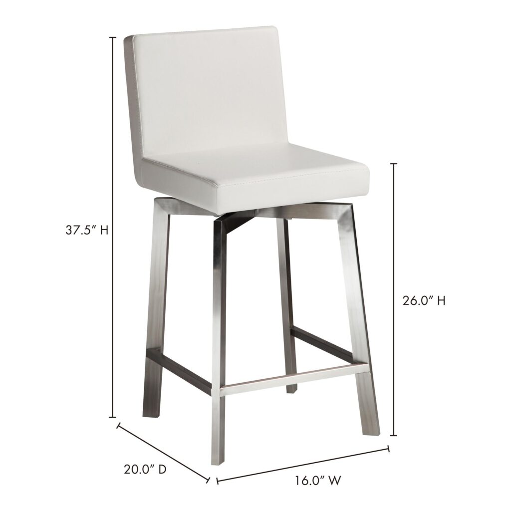 Giro Swivel Counter Stool White - Image 5