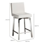 Giro Swivel Counter Stool White 9 Giro Swivel Counter Stool White EH-1039-18 EH 1039 18 70