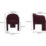 Clara Dining Chair Performance Fabric Plum EH-1116-38 EH 1116 38 70