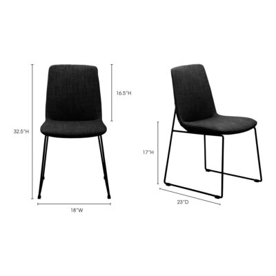 Ruth Dining Chair Black (Set of 2) EJ-1007-02 EJ 1007 02 70