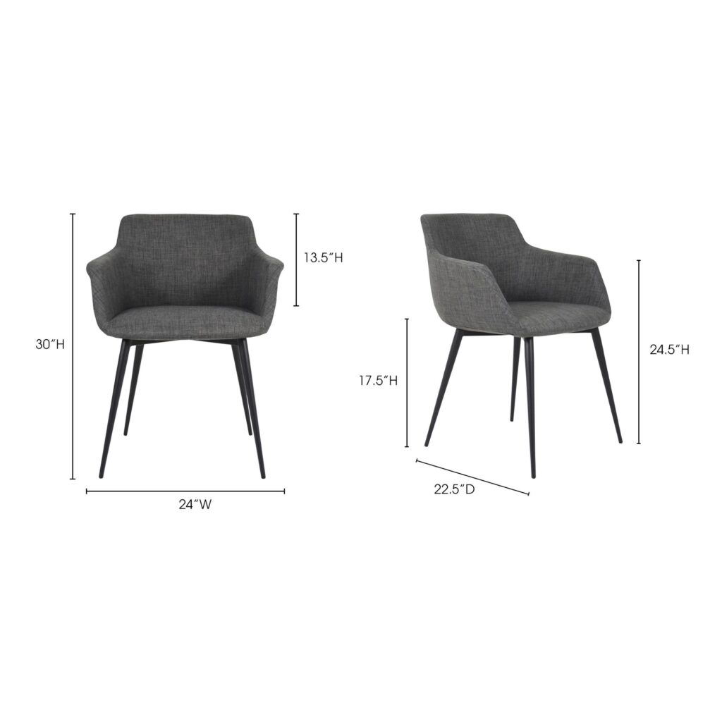 Ronda Arm Chair Grey (Set of 2) - Image 15