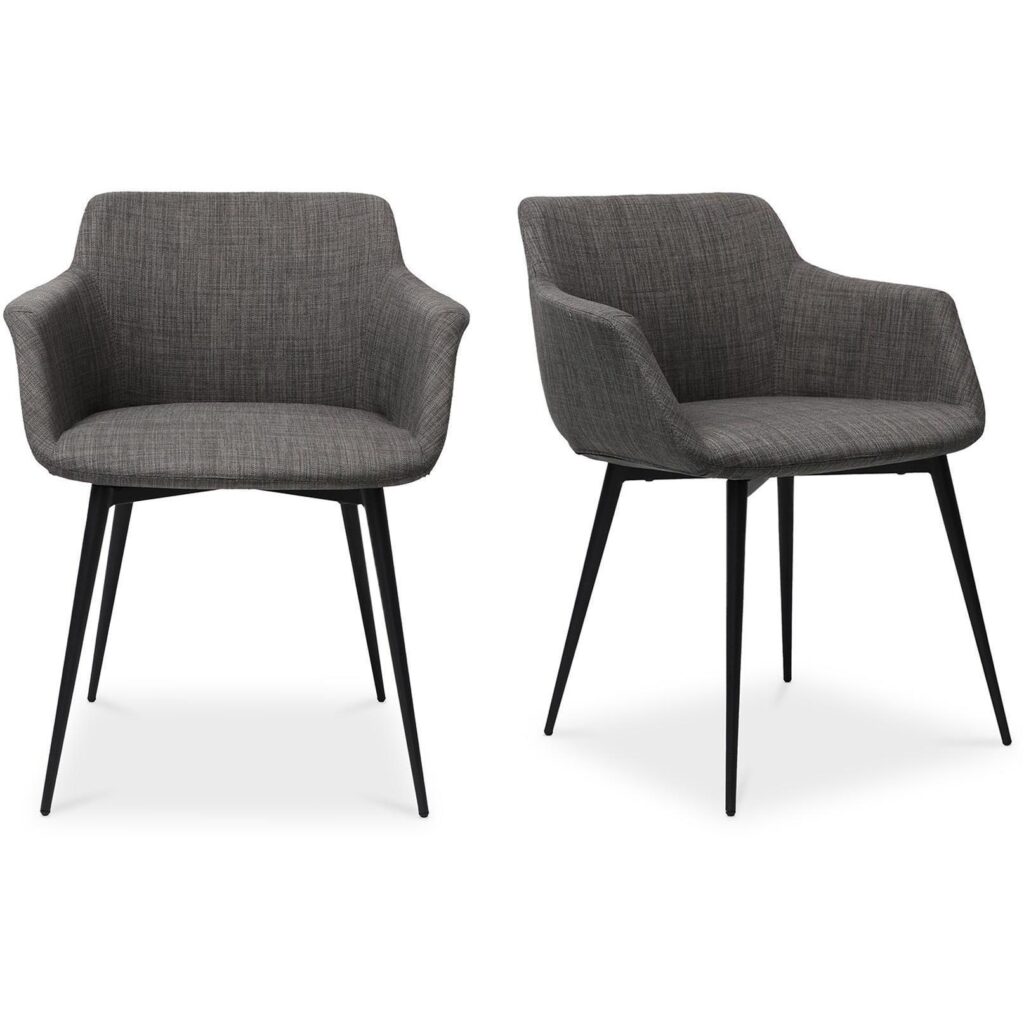 Ronda Arm Chair Grey (Set of 2) - Image 2