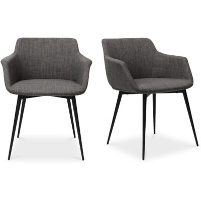 Ronda Arm Chair Grey (Set of 2) EJ-1016-25 EJ 1016 25 81