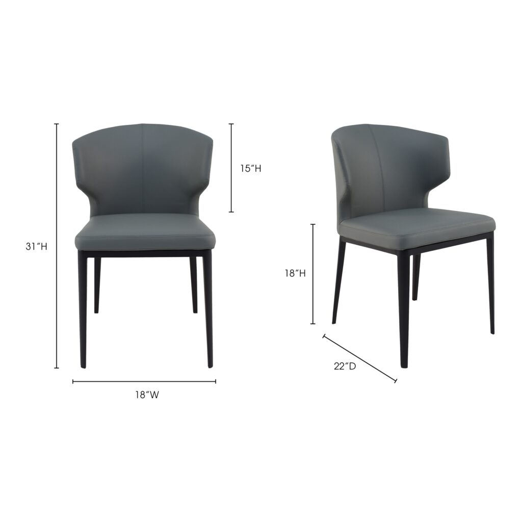 Delaney Side Chair Grey (Set of 2) - Image 7