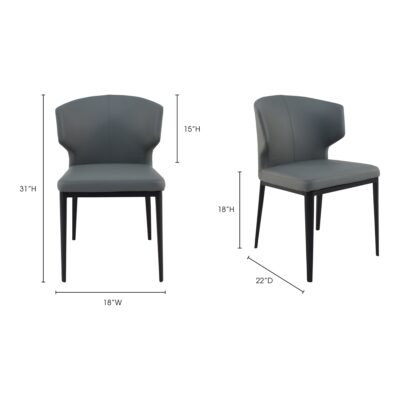 Delaney Side Chair Grey (Set of 2) EJ-1018-15 EJ 1018 15 70