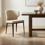 Delaney Dining Chair Warm Beige - Set of Two EJ-1018-18 EJ 1018 18 00