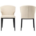 Delaney Dining Chair Warm Beige-Set of Two EJ-1018-18 EJ 1018 18 Delaney frontback shadsilo