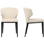 Delaney Dining Chair Warm Beige-Set of Two EJ-1018-18 EJ 1018 18 Delaney frontside shadsilo