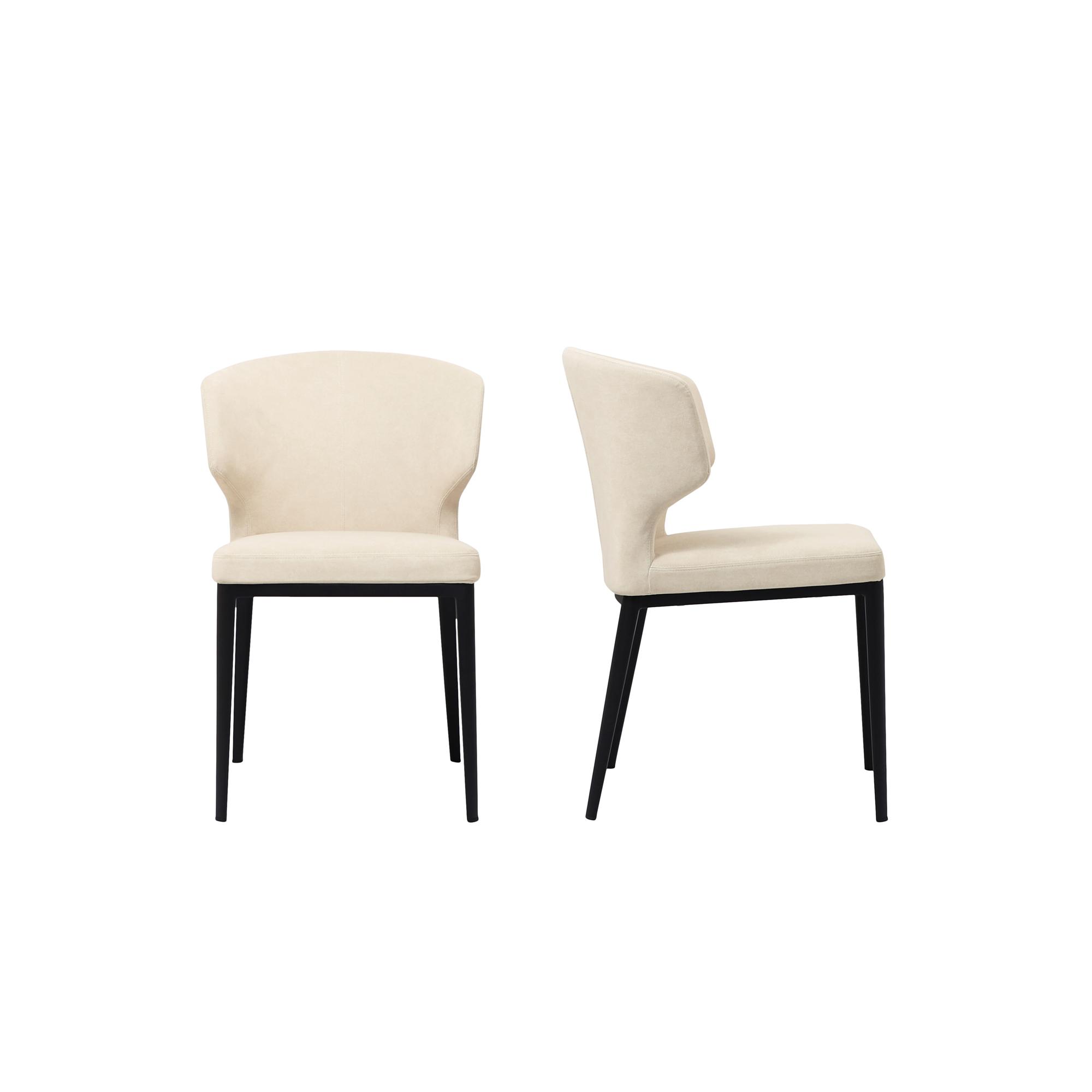 Delaney Dining Chair Warm Beige-Set of Two 3 Delaney Dining Chair Warm Beige-Set of Two - Image 3