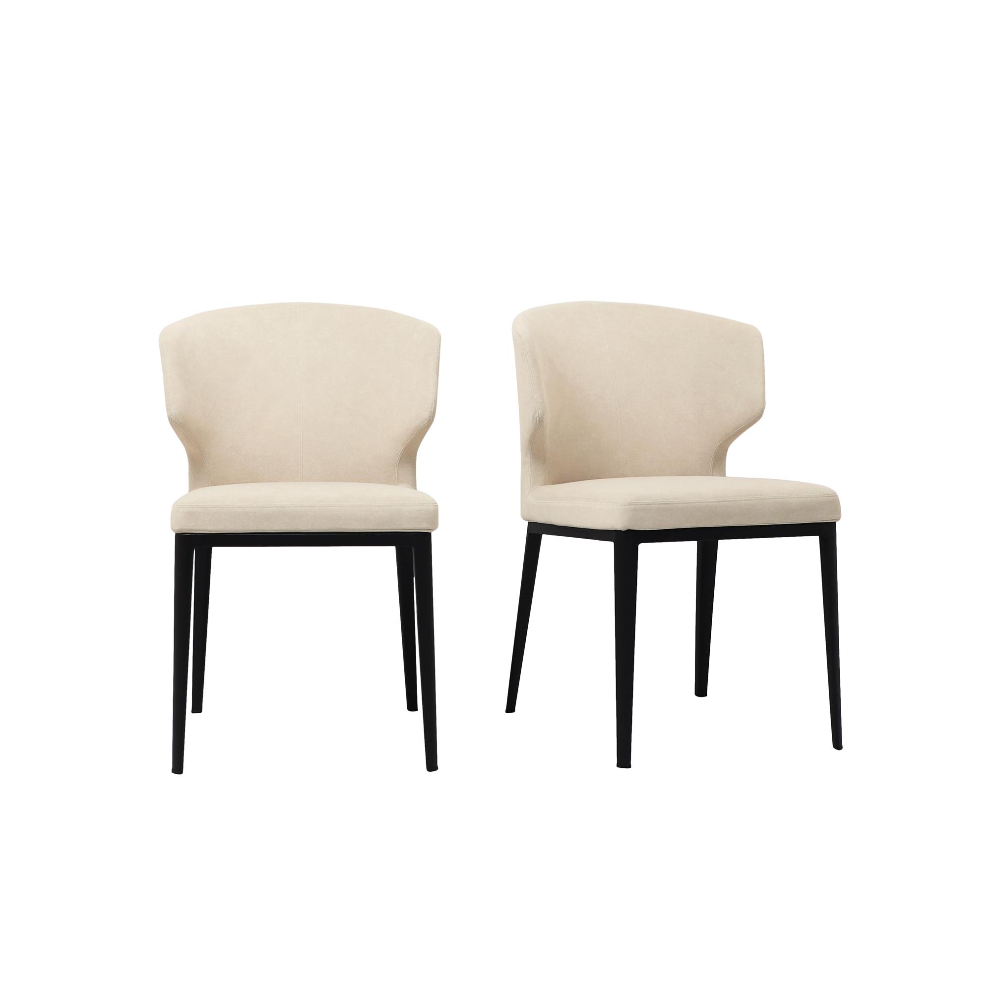 Delaney Dining Chair Warm Beige-Set of Two 1 Delaney Dining Chair Warm Beige-Set of Two