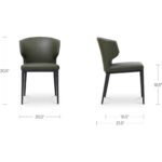 Delaney Dining Chair Dark Green - Set of Two EJ-1018-27 EJ 1018 27 70