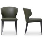 Delaney Dining Chair Dark Green-Set of Two EJ-1018-27 EJ 1018 27 Delaney frontside shadsilo
