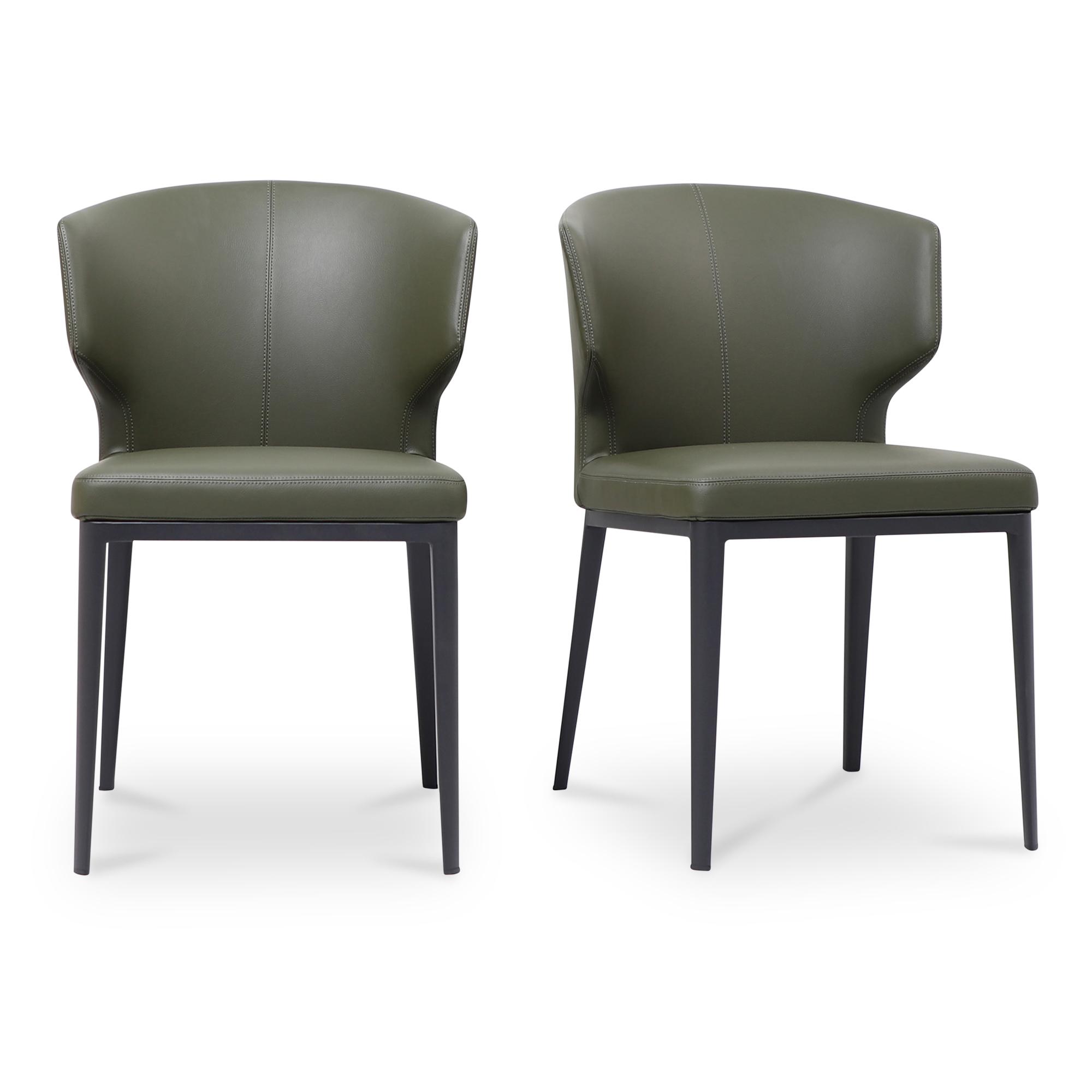 Delaney Dining Chair Dark Green-Set of Two 1 Delaney Dining Chair Dark Green-Set of Two