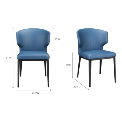 Delaney Side Chair Steel Blue (Set of 2) EJ-1018-28 EJ 1018 28 70