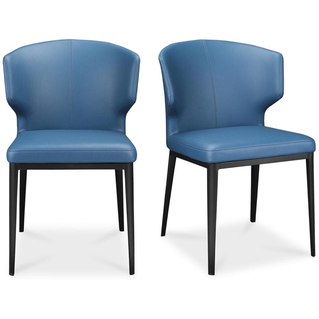 Delaney Side Chair Steel Blue (Set of 2)