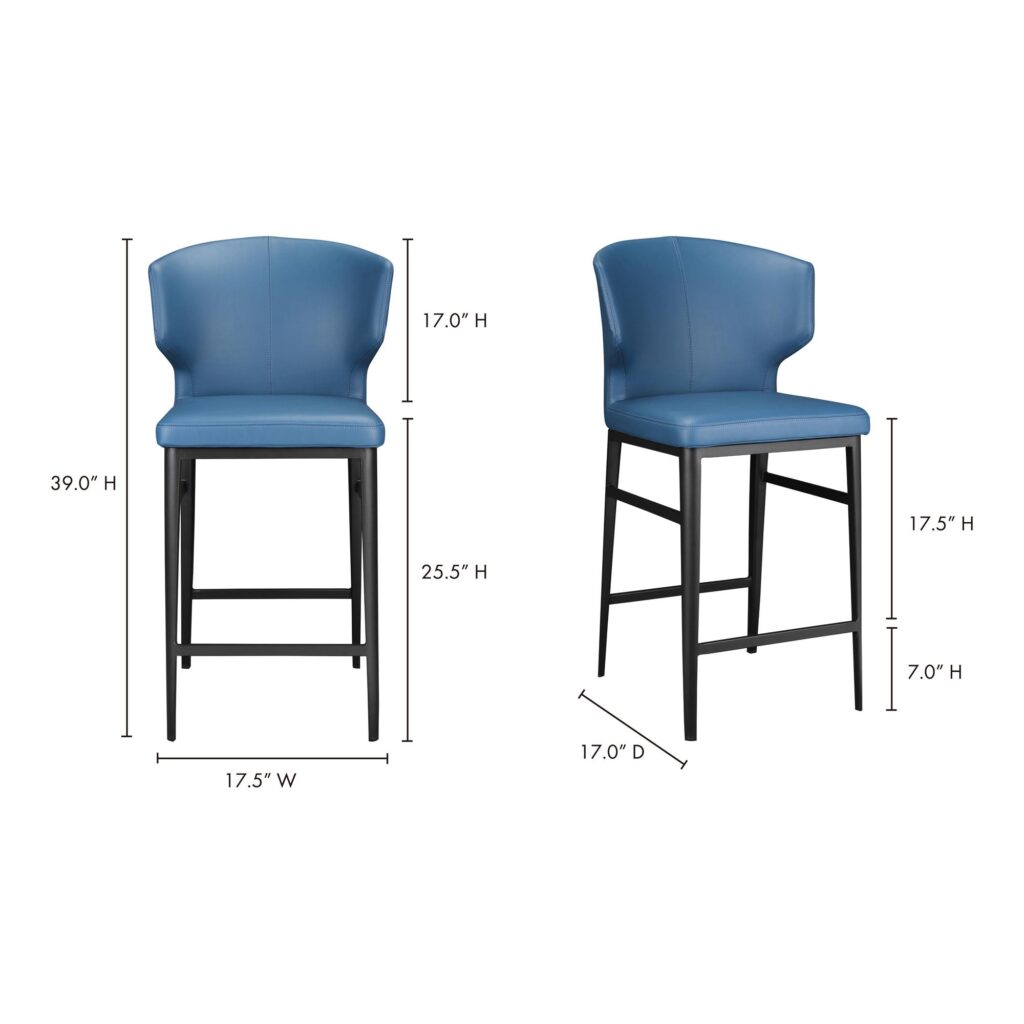 Delaney Counter Stool Steel Blue - Image 4