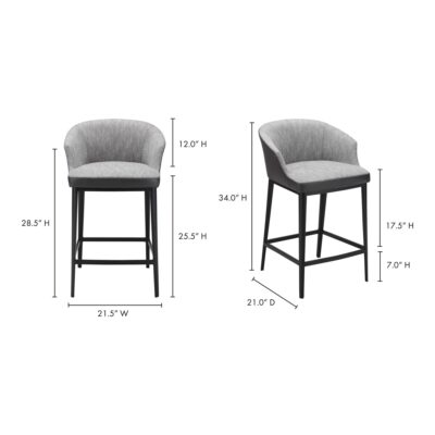 Beckett Counter Stool Grey EJ-1028-15 EJ 1028 15 70