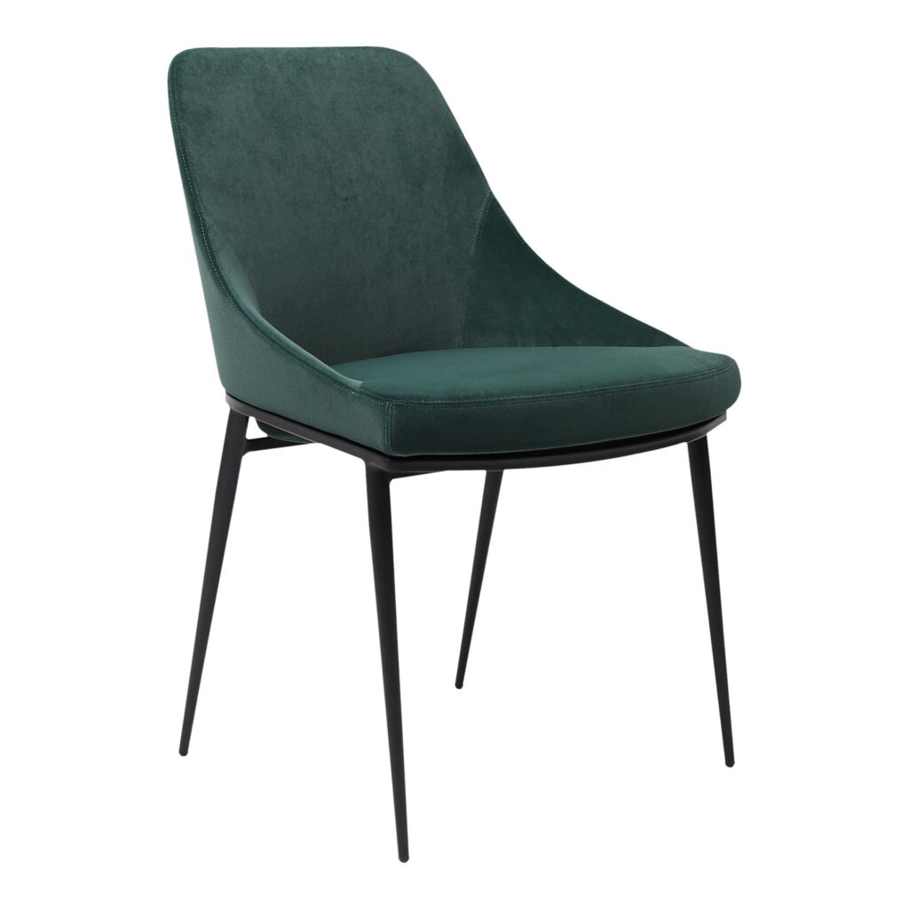 Sedona Dining Chair Green Velvet (Set of 2) - Image 5