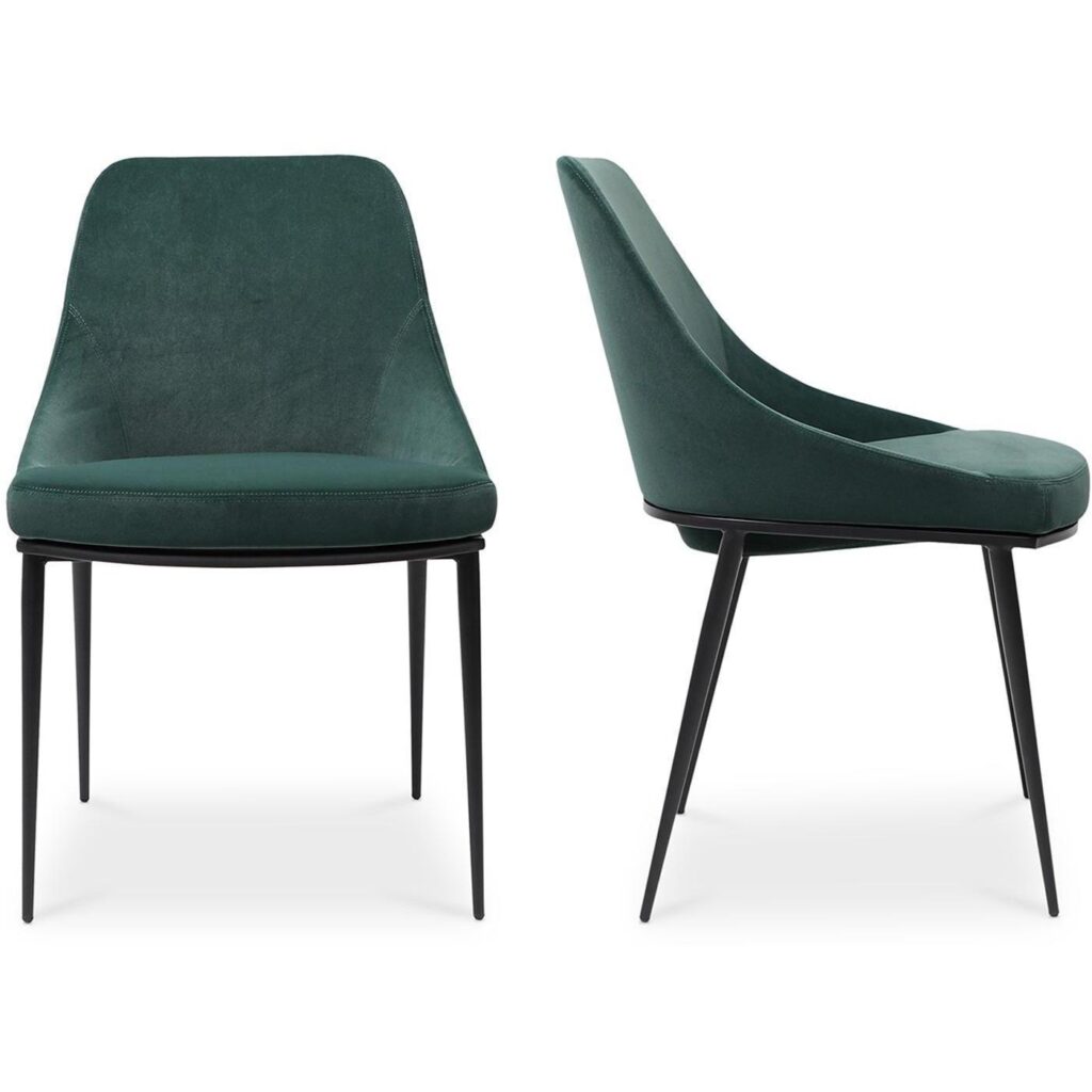 Sedona Dining Chair Green Velvet (Set of 2)