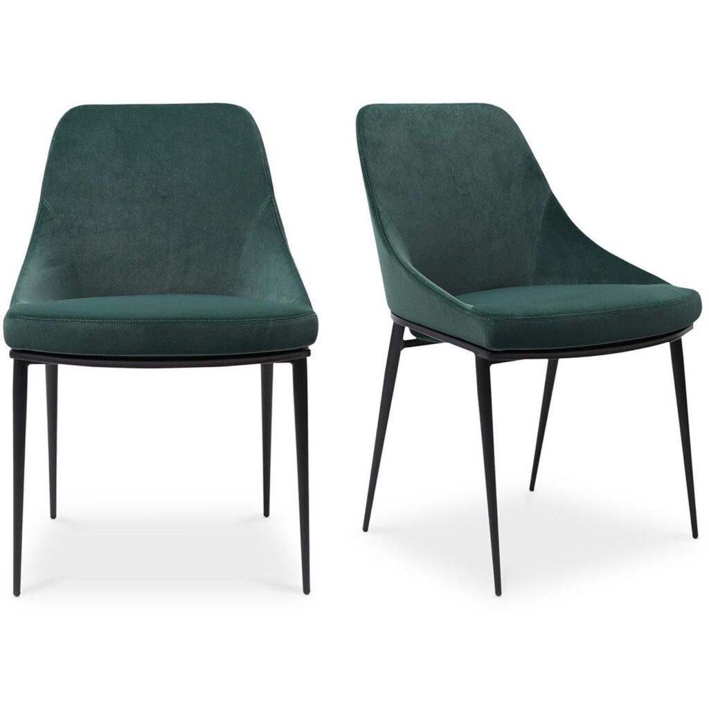 Sedona Dining Chair Green Velvet (Set of 2) - Image 2