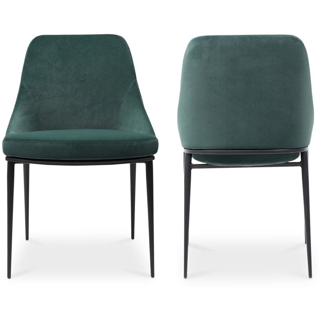 Sedona Dining Chair Green Velvet (Set of 2) - Image 3