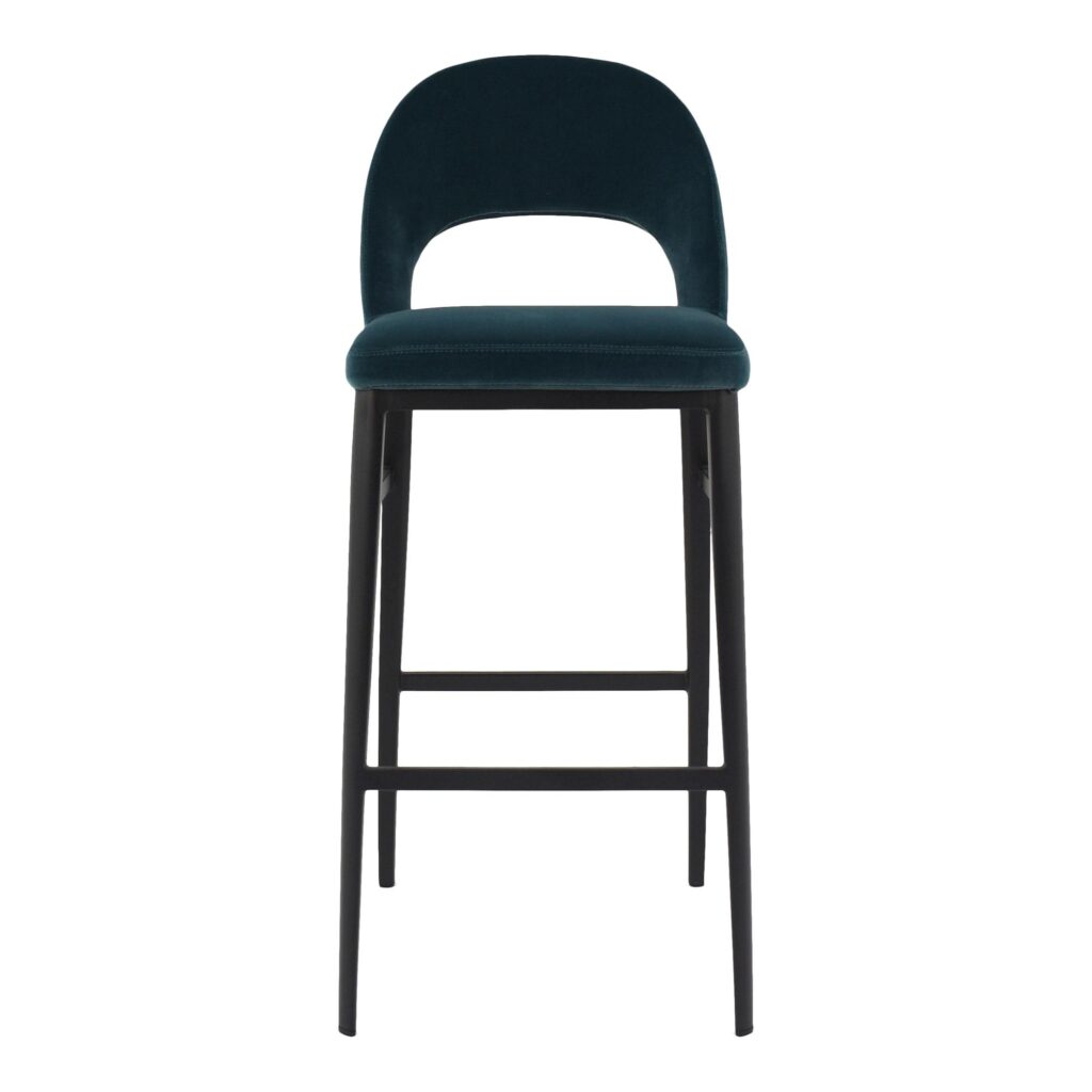 Roger Barstool Teal Velvet