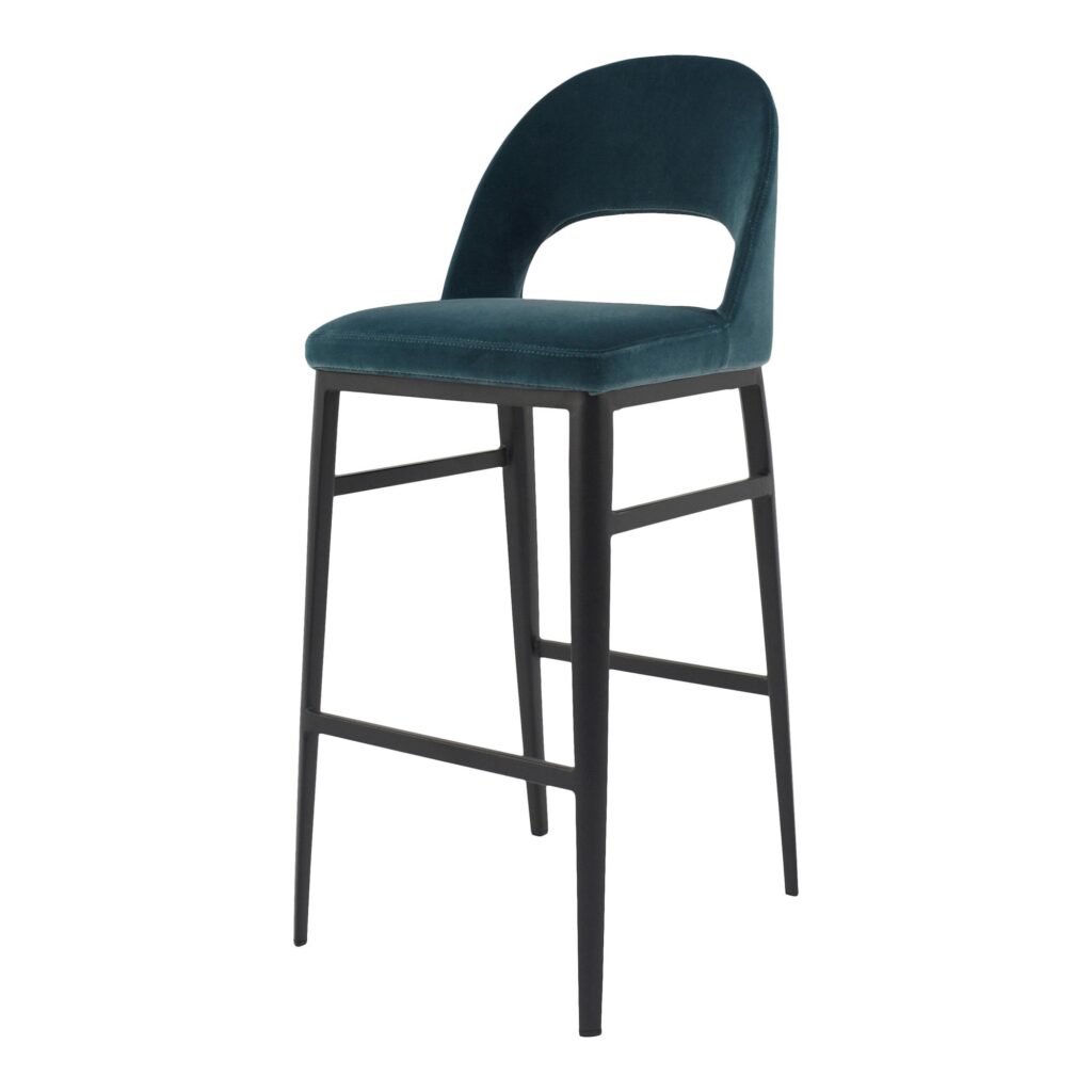 Roger Barstool Teal Velvet - Image 2