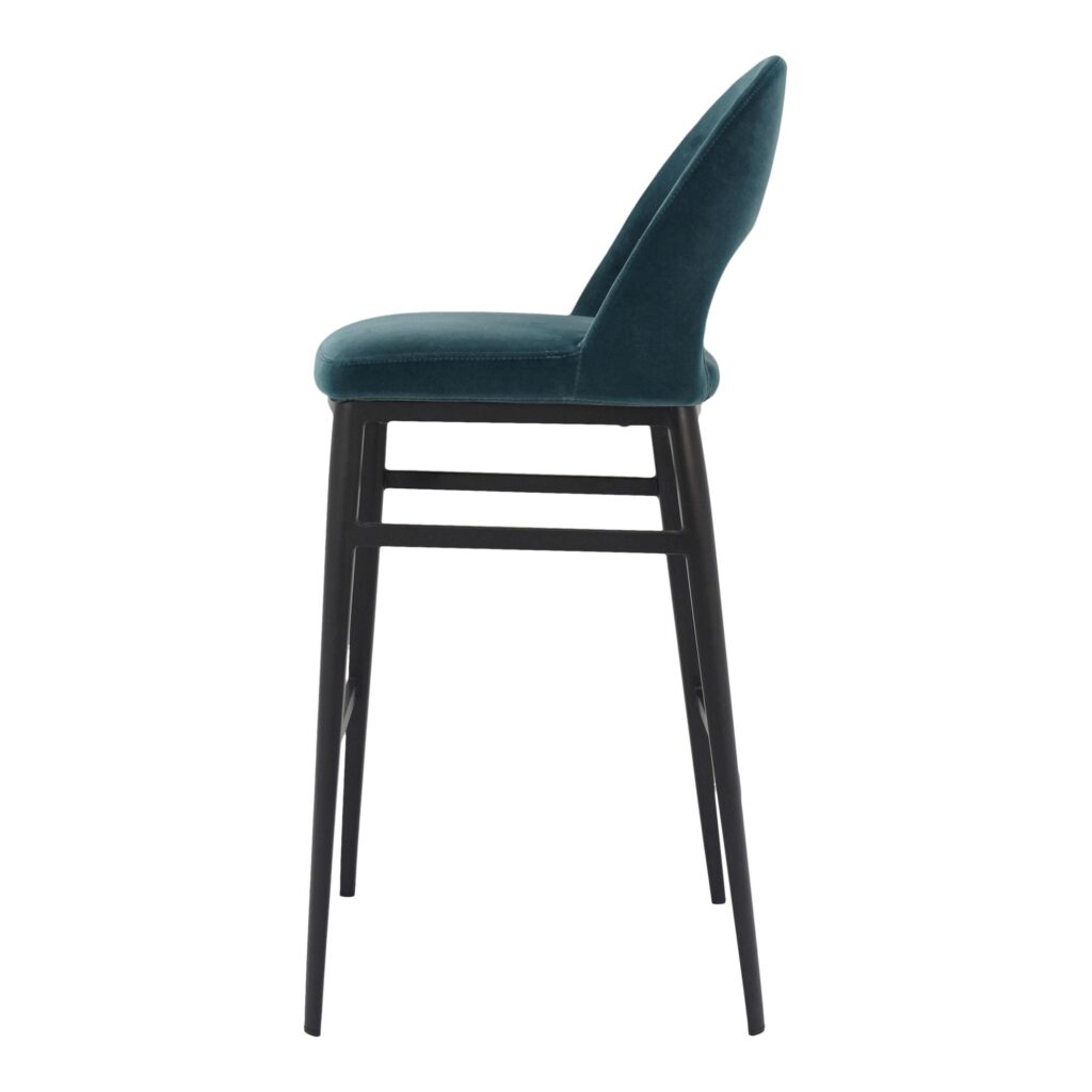 Roger Barstool Teal Velvet - Image 3