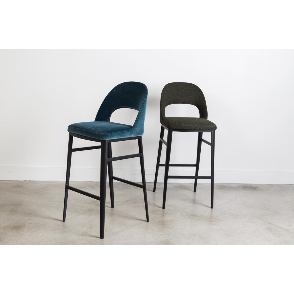 Roger Barstool Teal Velvet - Image 6